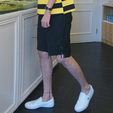 欧美大牌设计TB男士夏季彩虹织带韩版开叉青少年百搭休闲时尚短裤
