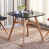欧式进口实木餐桌椅 洽谈接待简约方桌 创意小户型咖啡桌四人桌