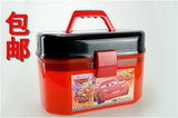 包邮日本迪士尼汽车总动员双层儿童玩具汽车收纳箱乐高积木整理箱