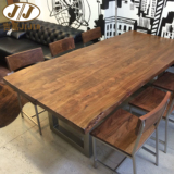餐桌椅组合铁艺实木美式户型客厅加厚组装不规则创意现代简约饭桌