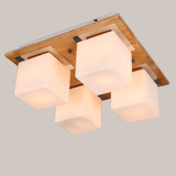 中式木质吸顶灯设计师日式橡木卧室客厅灯北欧实木创意榻榻米灯具