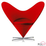 单人休闲沙发椅创意布艺沙发电脑椅心形椅子设计师广告椅道具椅子