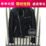 GXG专柜正品男装15年冬季新品 时尚黑色潮流机车皮衣外套44212037