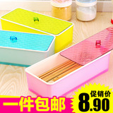 筷子盒带盖沥水筷子笼塑料多功能防尘筷子架筷子收纳盒筷筒餐具盒