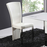新款现代时尚高贵奢华 不锈钢鳄鱼皮纹高靠背落地皮艺餐椅 K301