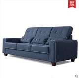 中小户型三人位北欧休闲布艺沙发套装组合深蓝日式客厅简约沙发椅