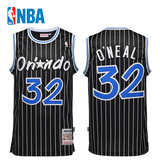 正品NBA 魔术队篮球服32号奥尼尔球衣 无袖背心 SW球迷版黑色复古