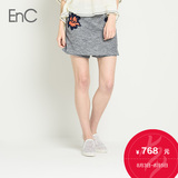 ENC2016夏季女装新款甜美日系微弹修身微喇休闲裤短裤EHTA62552E