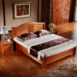 富盛家居全实木床美国红橡木家具双人床1.8米卧室高箱床婚床包邮