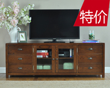 特价hh美式全实木水曲柳哈博1.8m电视柜和年美家