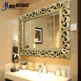 靓晶晶欧式卫浴镜子 方形挂墙浴室镜 卫生间洗手台梳妆镜化妆镜子