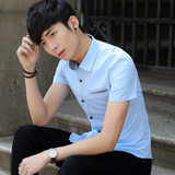 青年日系夏季男士衬衫男短袖韩版休闲修身工装男装半袖衬衣学生潮
