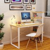 电脑桌简约台式宜家小书桌书架组合简易办公写字台学生儿童写字桌
