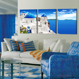 现代客厅装饰画卧室餐厅无框画欧式壁画沙发背景墙画挂画海边风光