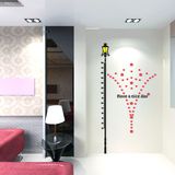 成人卡通儿童宝宝亚克力3D立体墙贴纸测量身高客厅卧室内装饰贴画