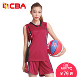 CBA女子篮球服夏季时尚透气训练服女生篮球套装篮球衣女印号印字