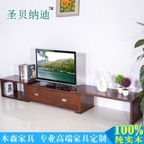 纯全实木电视柜伸缩 1.8m2米地柜 美式简约现代户型客厅家具特价
