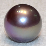 14-15mm天然紫色淡水珍珠裸珠爱迪生珍珠惊艳极强光14.5mm