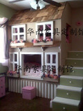 欧式/美式/韩式/法式/田园风格别墅造型儿童床、房子床