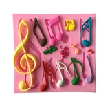 定制款 翻糖蛋糕硅胶模具 干佩斯造型模具 音乐主题 音符