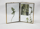 米果创意 复古做旧黑玻璃相框相架植物标本羽毛照片展示艺术品