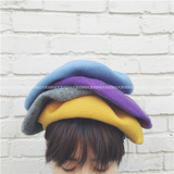 韩国正品代购这一年红的发紫的纯羊毛混纺彩色贝雷帽们
