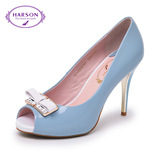 哈森/Harson 2015春季新款水钻蝴蝶结单鞋 细跟女鞋HS59080