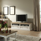 HC 欧式电视柜 白色现代简约中小户型杨木电视机矮柜 地中海家具