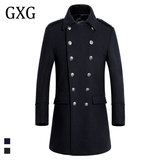 GXG男士羊毛呢大衣2015秋冬季新品男装大衣外套青年中长款外套男