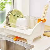 大号塑料沥水架厨房置物架 带导流洗碗架 水槽旁收纳碗盘子碟子架