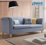 现代韩式日式布艺小户型单双三人沙发 客厅卧室北欧宜家沙发亚麻