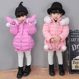 童装秋冬装女童棉衣韩版中小儿童双面穿新年装毛毛衣宝宝棉服外套