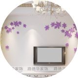 亚克力水晶立体墙贴电视背景沙发墙客厅卧室装饰3D枫叶家饰墙饰