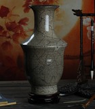 景德镇陶瓷器颜色釉创意线条插花瓶仿古客厅陶瓷摆件家居饰品