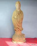 热卖古董木雕佛像神像大号立像观音菩萨木雕像52厘米包真包老