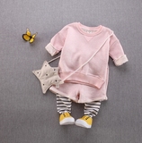 男女童卫衣两件套2016韩版宝宝长袖T恤+裤子套装婴儿春装衣服纯棉