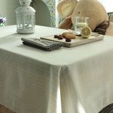 新品日式棉麻细条纹桌布田园风格电脑餐桌台布简约布艺多色布艺