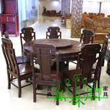 古典红木家具纯实木饭桌餐桌/纯东非红酸枝木1.28-1.5米圆台桌