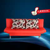 特价两用可折叠1.8米PU皮艺小型红色皮革皮布现代休闲时尚沙发床