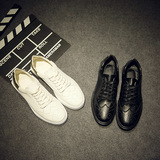 2016春夏布洛克雕花韩版系带小白鞋低帮休闲真皮鞋学生鞋英伦 潮