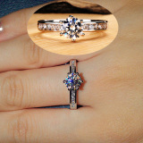 特价正品1克拉奢华PT950铂金钻石戒指女订婚结婚珠宝首饰钻戒