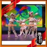 粉猪白猪幼儿童三只小猪卡通动物演出表演服舞台装 快乐小猪服装