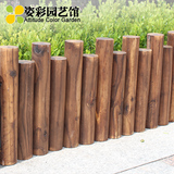 碳化防腐圆木栅栏围栏护栏木篱笆 复古装饰圆木连杭 花园庭院必备