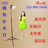 LED摄影灯具36W 5500k +E27灯头+2米灯架摄影棚器材拍照相补光灯
