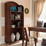 定制美式乡村实木书柜书桌组合书房家具复古欧式装饰柜储物收纳柜