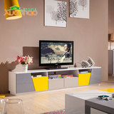 旋皓家具客厅彩色电视柜茶几组合现代简约钢琴烤漆大小户型电视柜