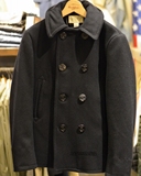 代购 RRL 复古咔叽 海军双排扣 纯羊毛 短大衣 厚重外套