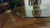 酒店餐桌玻璃面圆桌玻璃面圆形钢化玻璃桌面定做圆形台面玻璃桌面