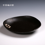 日式和风创意陶瓷寿司盘骨碟瓷器烧浅盘凉菜盘复古盘子自助餐具碟