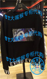 Evisu代购 专柜正品 魔术贴黑色卫衣 外套 AU15QMSW1100